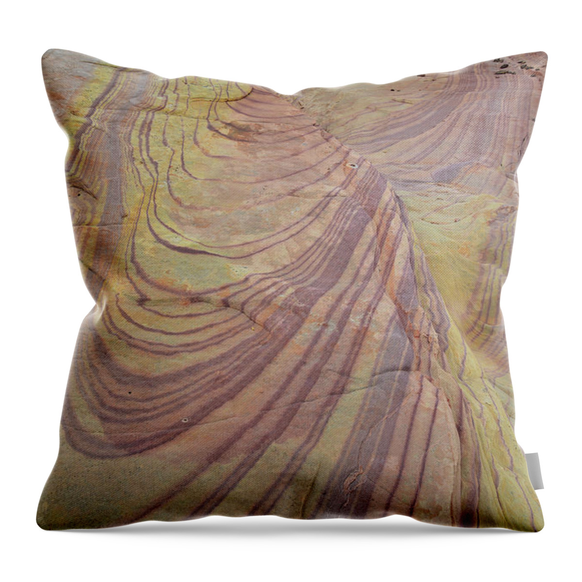 Valley Of Fire State Park Throw Pillow featuring the photograph Sandstone Swirls in Valley of Fire #2 by Ray Mathis
