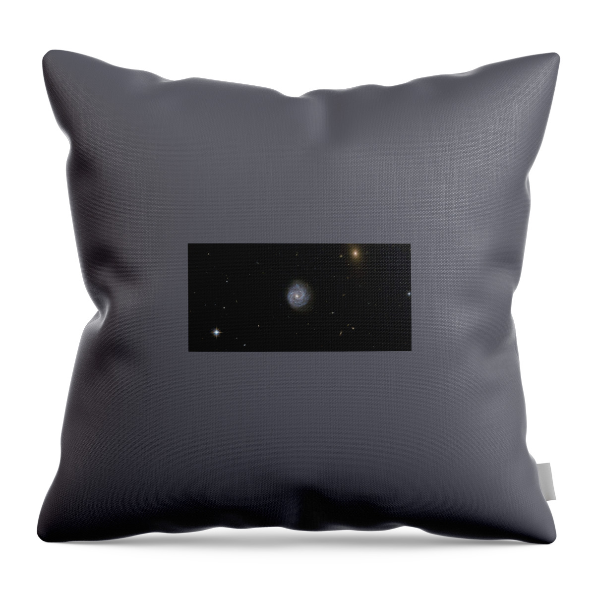 Galaxy Throw Pillow featuring the painting Secluded Starburst Galaxy #1 by Celestial Images