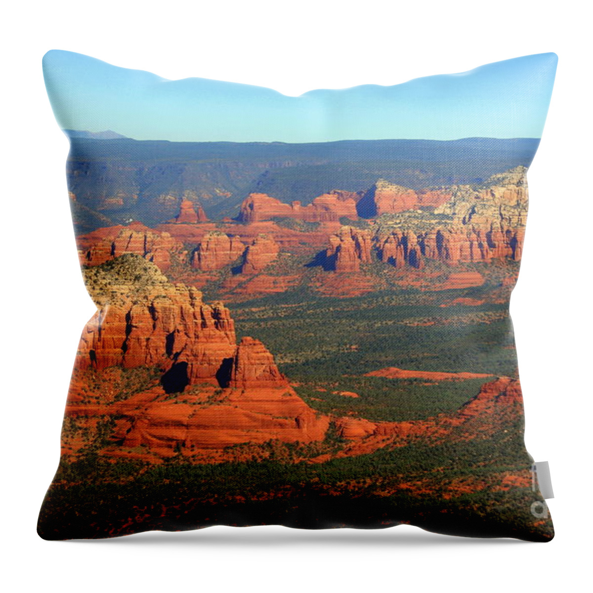 Red Mountains Throw Pillow featuring the photograph Sedona #1 by Julie Lueders 