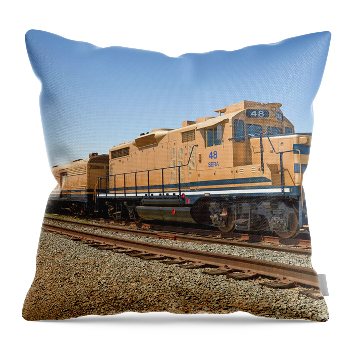 Locomotive Throw Pillow featuring the photograph Sera 48 #1 by Jim Thompson
