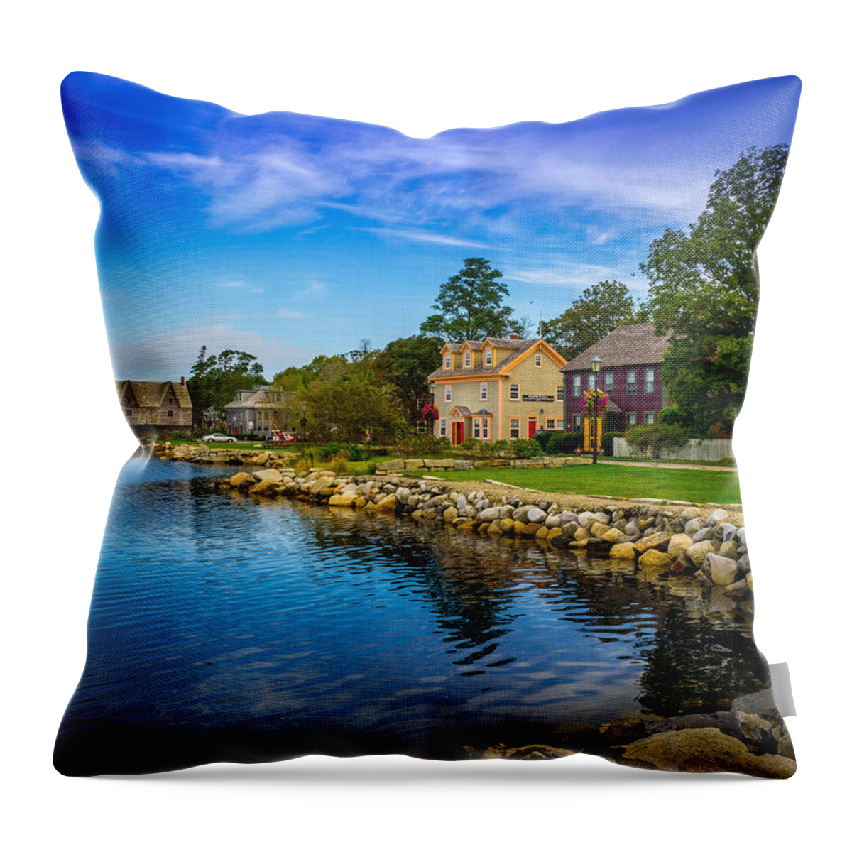 Canada Throw Pillow featuring the photograph Shelburne Waterfront #1 by Mark Llewellyn