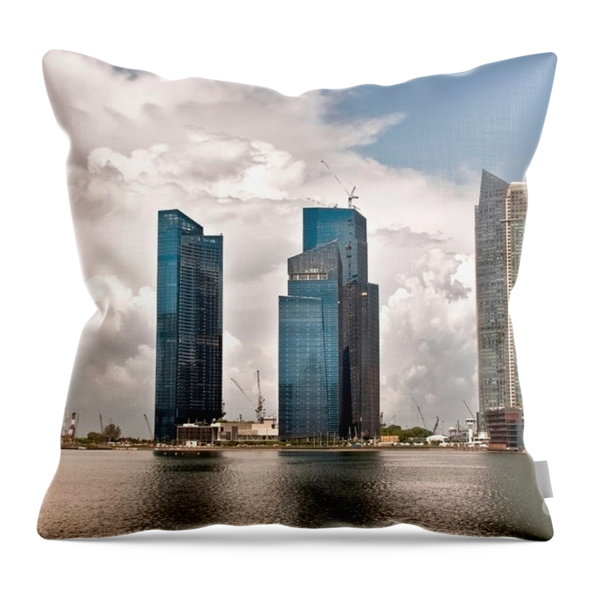 Singapore Throw Pillow featuring the photograph Singapore #1 by Charuhas Images