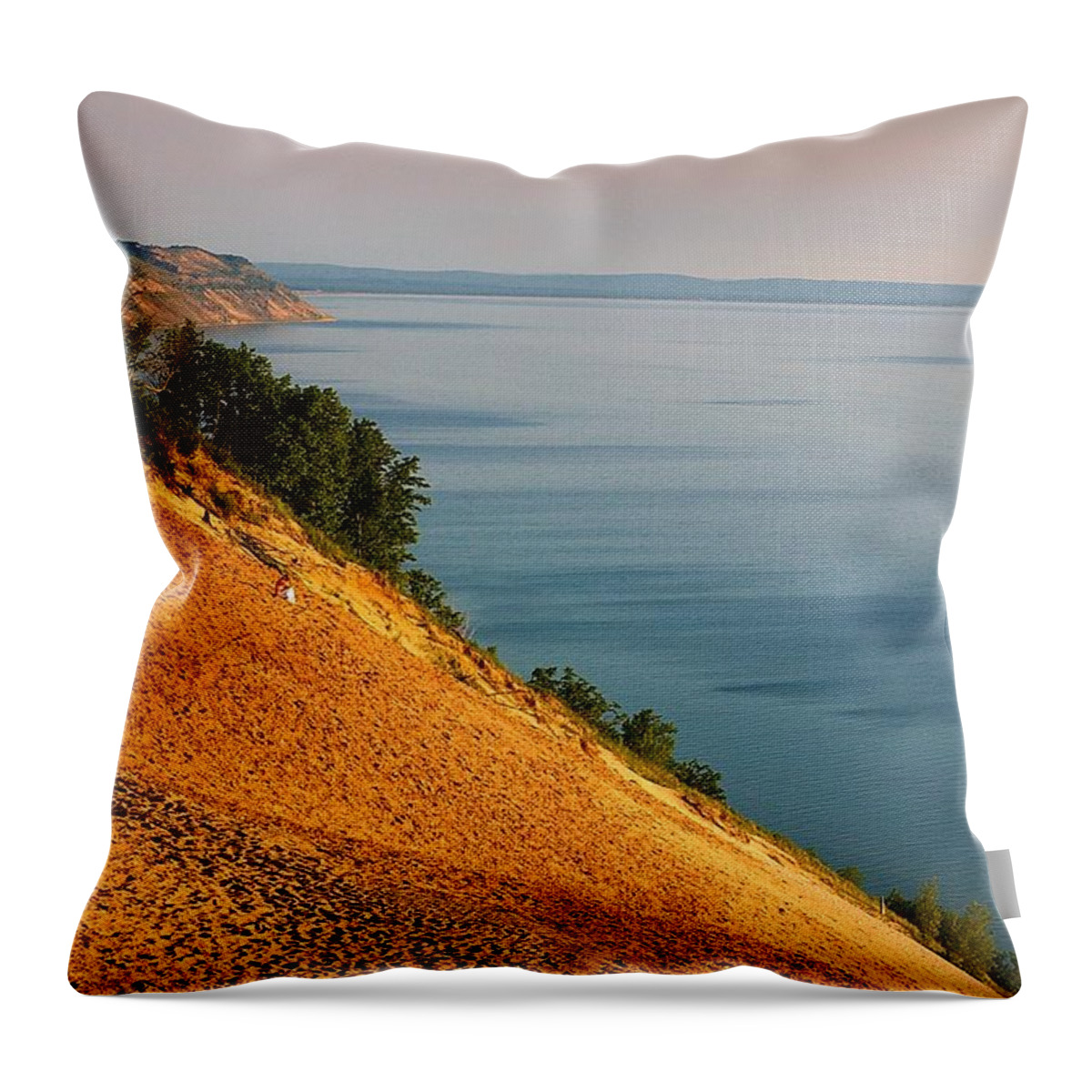 Sand Throw Pillow featuring the photograph Sleeping Bear Dunes #1 by Randy Pollard