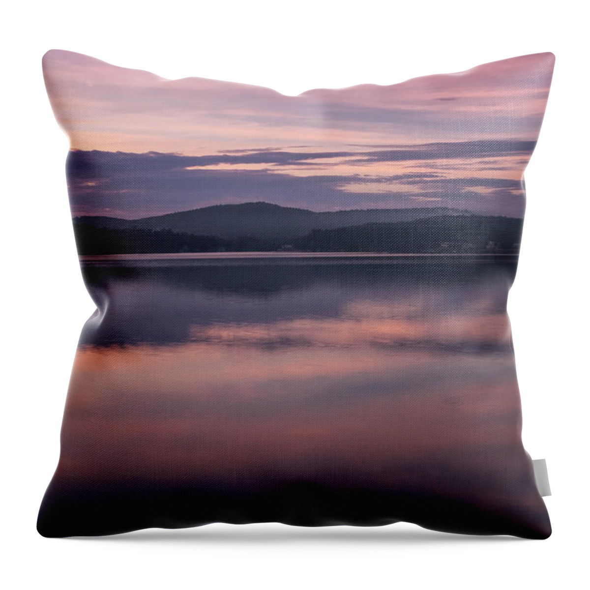 Spofford Lake New Hampshire Throw Pillow featuring the photograph Spofford Lake Sunrise #1 by Tom Singleton