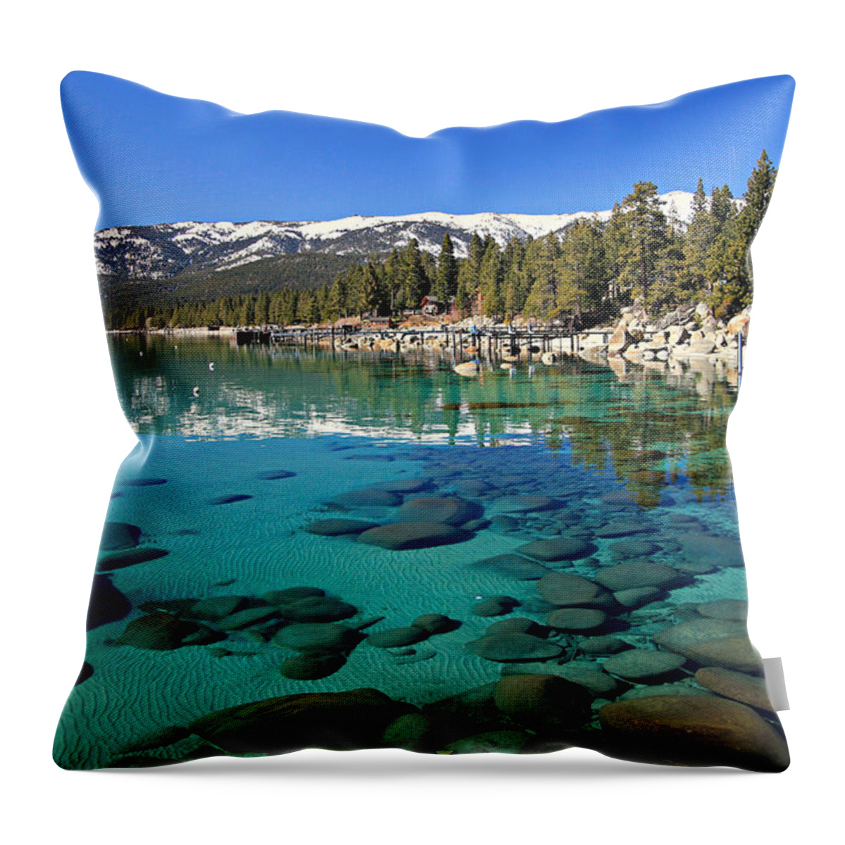  Lake Tahoe Throw Pillow featuring the photograph Spring Clarity #1 by Sean Sarsfield