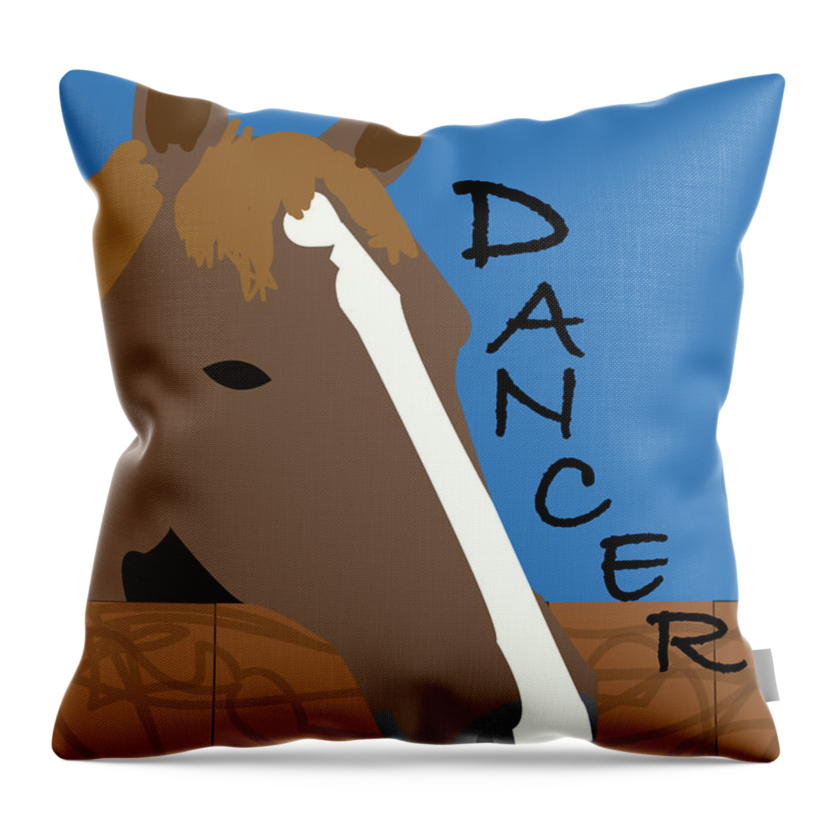 Morgan Throw Pillow featuring the digital art Sprout Dancer #1 by Caroline Elgin