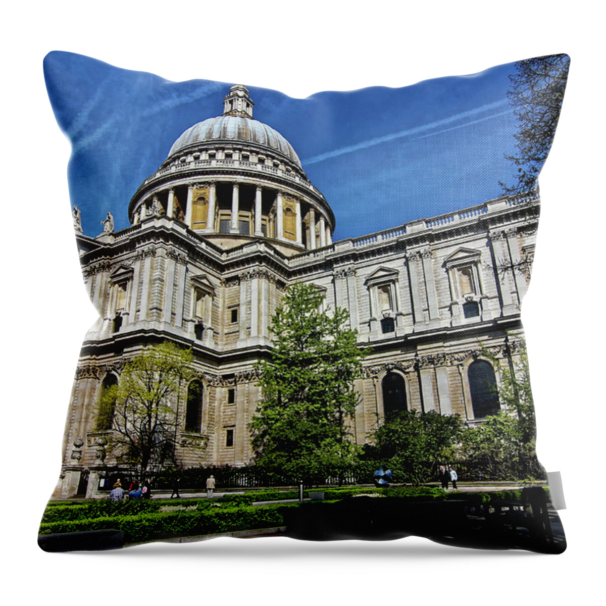 St Paul's Cathedral Throw Pillow featuring the photograph St Paul's Cathedral by Doolittle Photography and Art