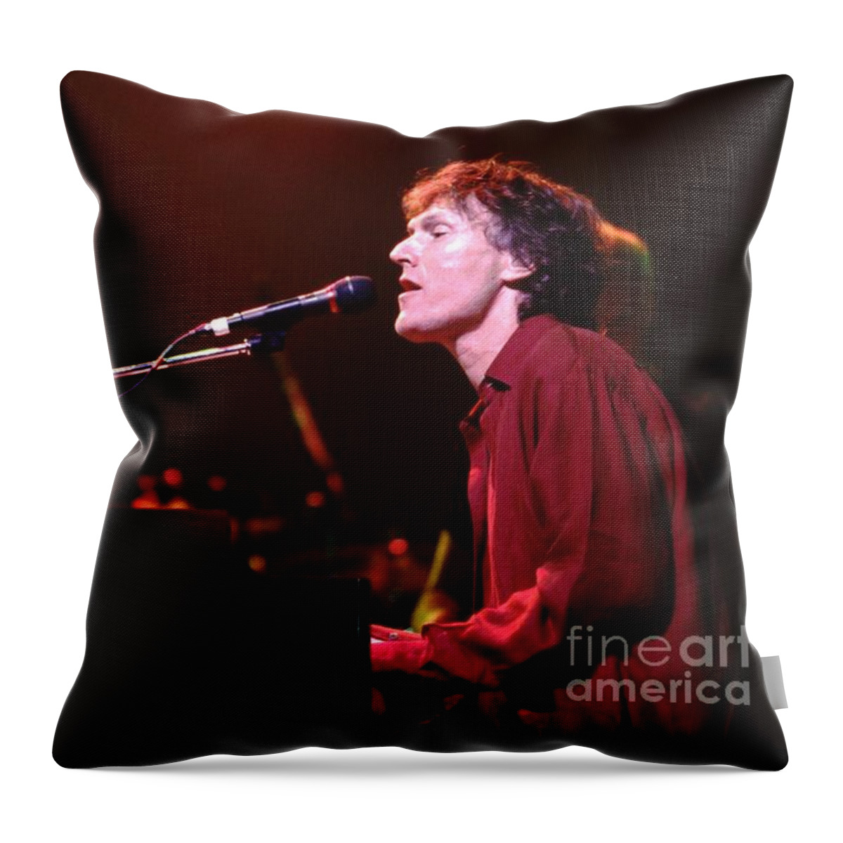 Singer Throw Pillow featuring the photograph Steve Winwood #2 by Concert Photos
