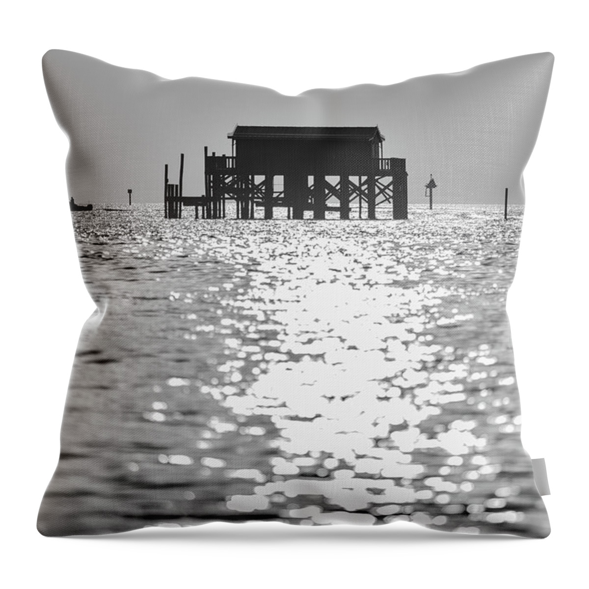 Florida Throw Pillow featuring the photograph Stilt House Glow #1 by Stefan Mazzola