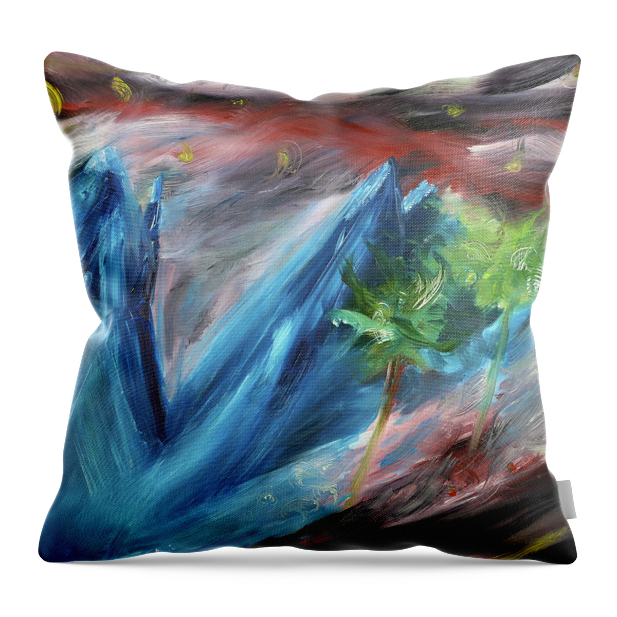 Anarchy Throw Pillow featuring the painting Storm's Chaos by K R Burks