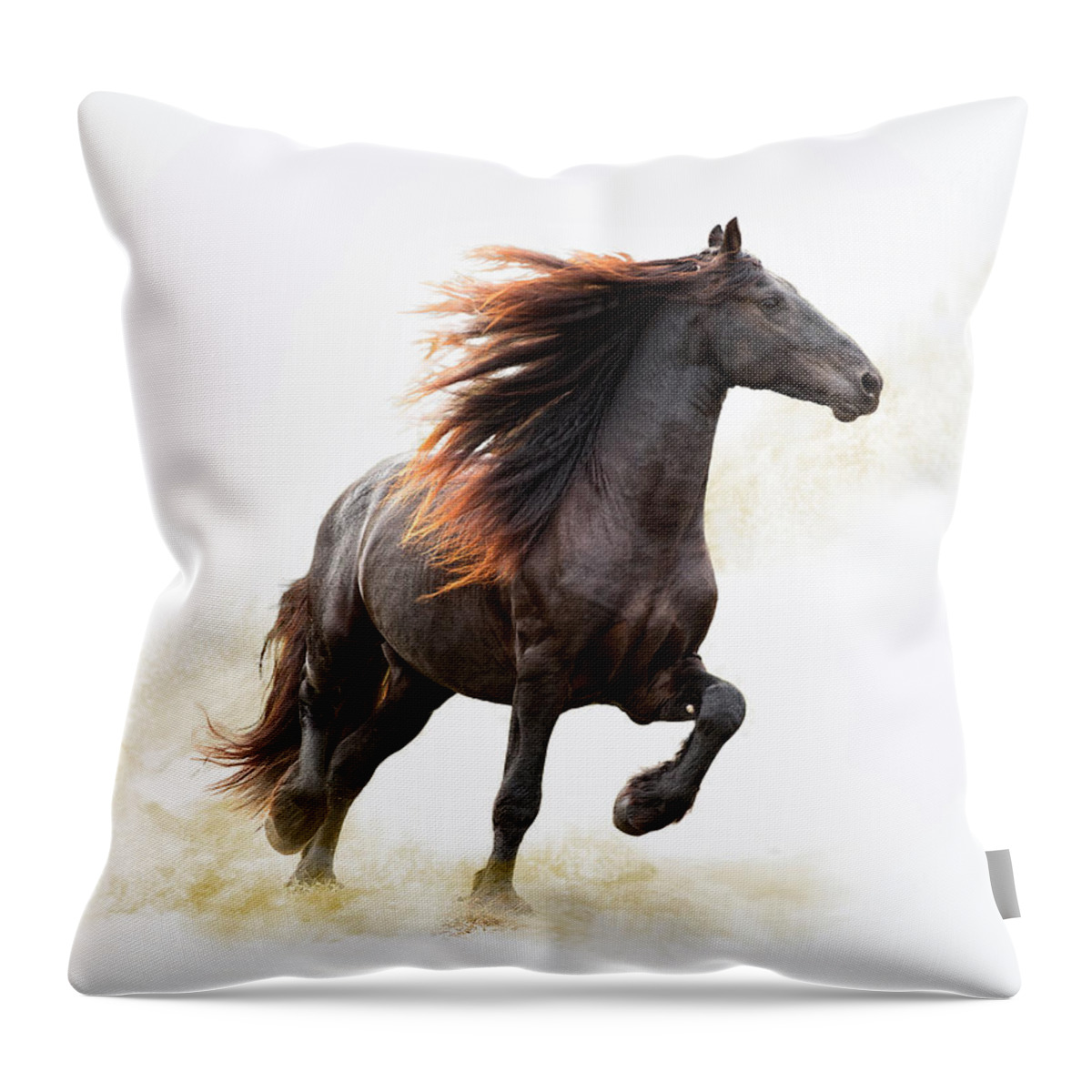 Horse Throw Pillow featuring the photograph Strut #1 by Ron McGinnis