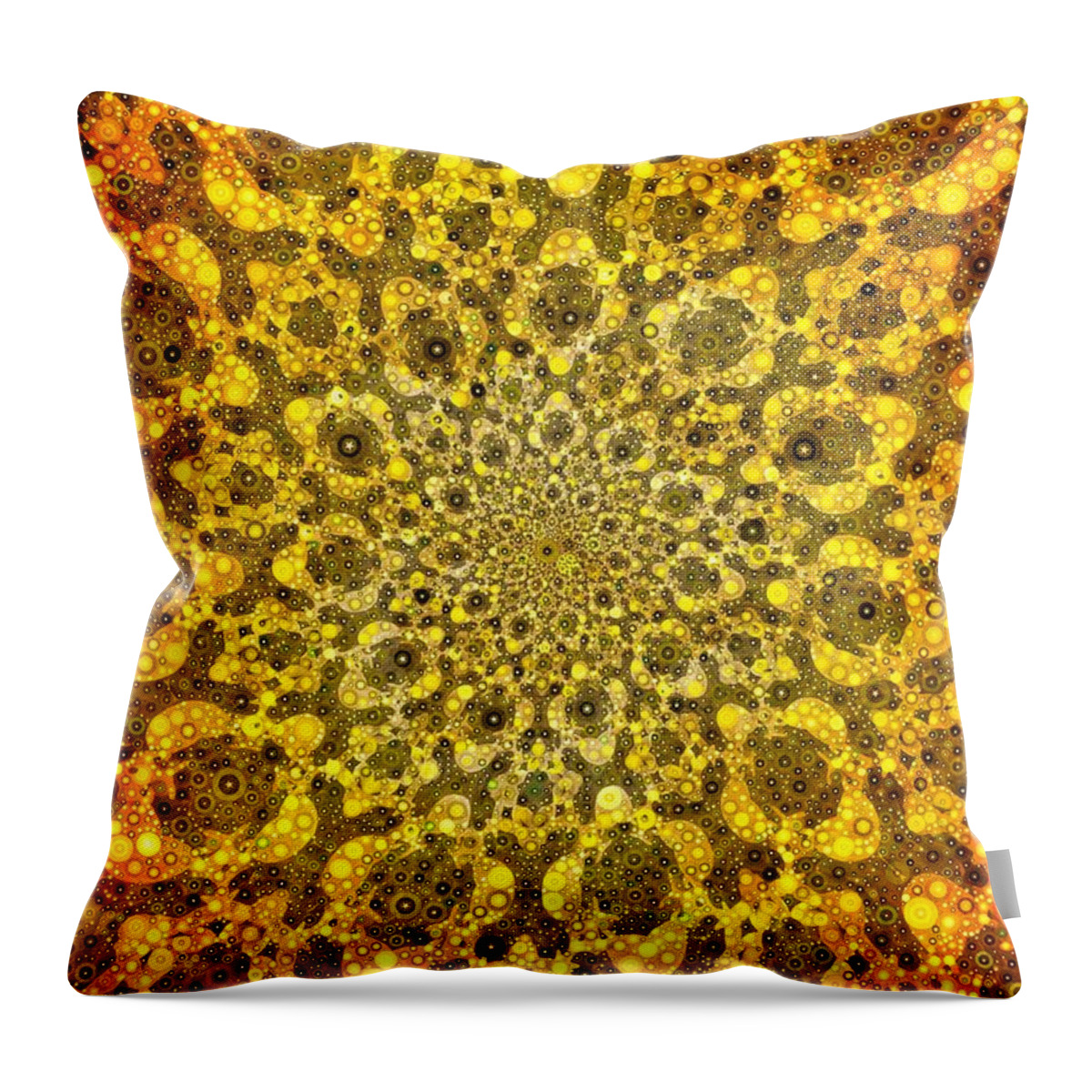 Sun Throw Pillow featuring the digital art Sun Burst #1 by Nick Heap