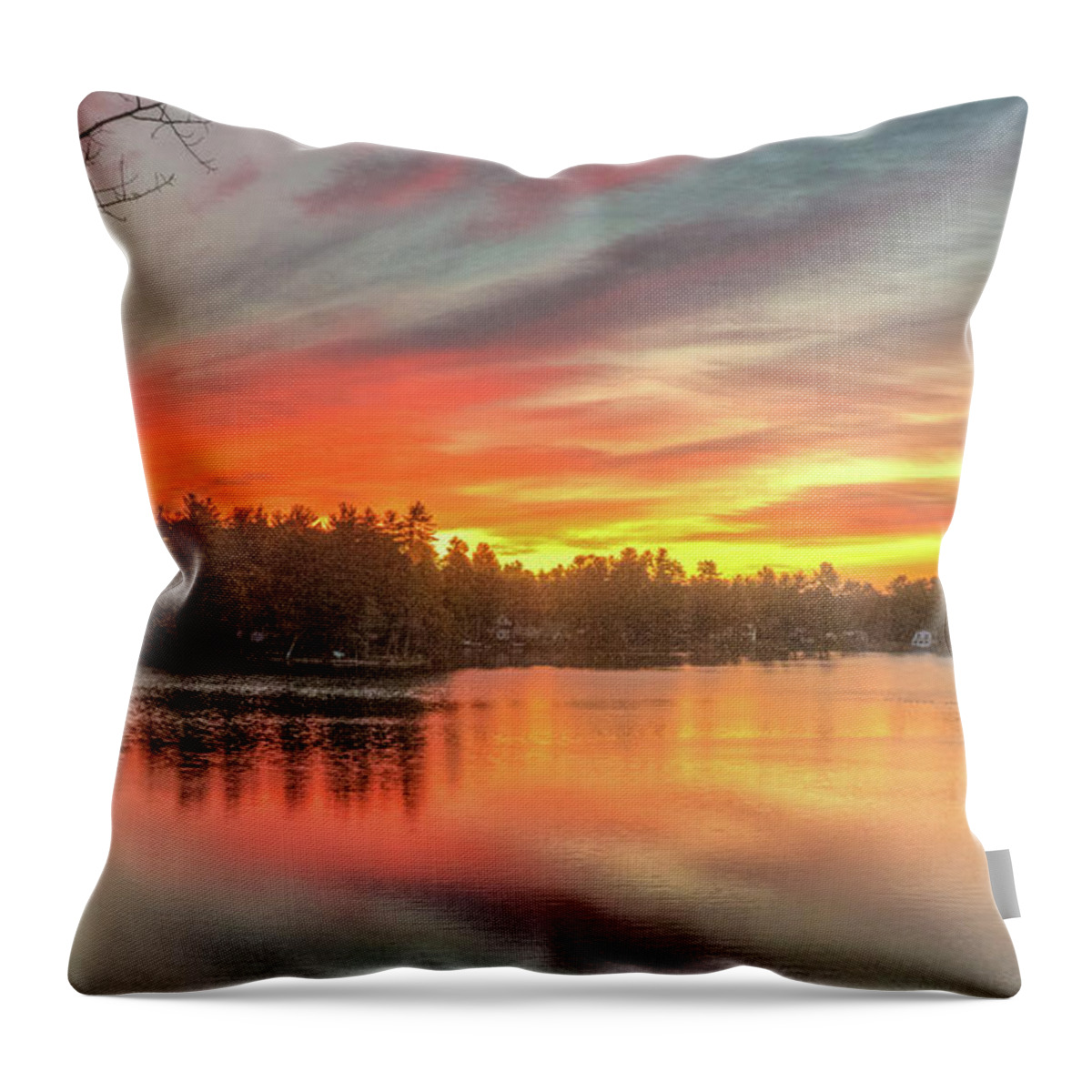 Maine Throw Pillow featuring the photograph Sunrise #1 by Jane Luxton