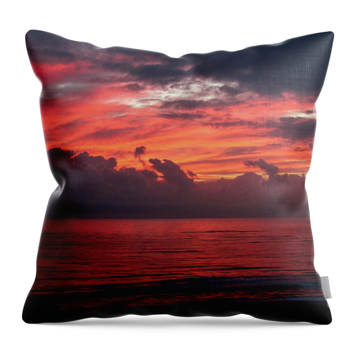 Beach Throw Pillow featuring the photograph Sunrise #2 by Les Greenwood