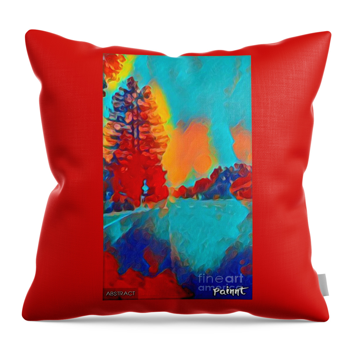 Abstract Throw Pillow featuring the mixed media Sunrise #1 by Steven Wills