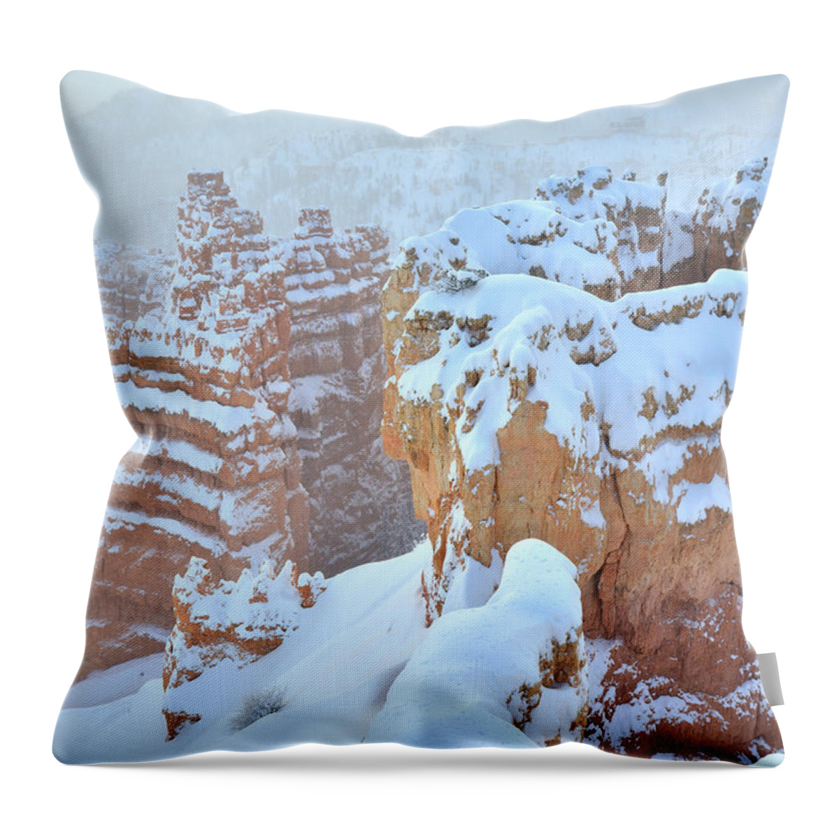 Bryce Canyon National Park Throw Pillow featuring the photograph Sunset Point Sunrise #2 by Ray Mathis