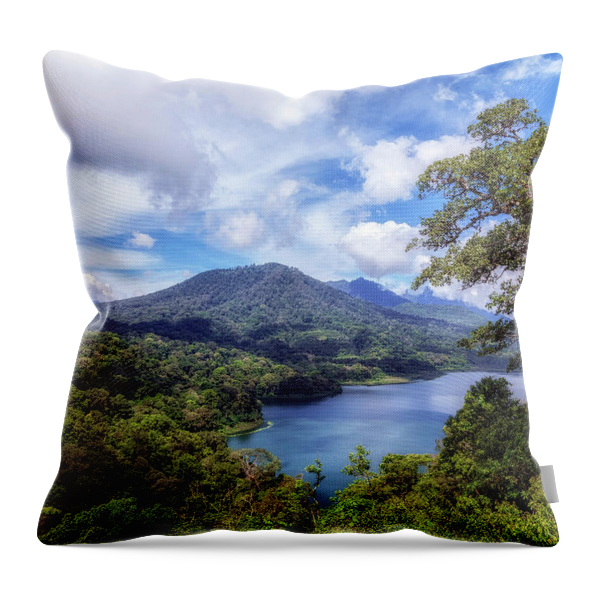 Lake Tamblingan Throw Pillow featuring the photograph Tamblingan Lake - Bali #1 by Joana Kruse