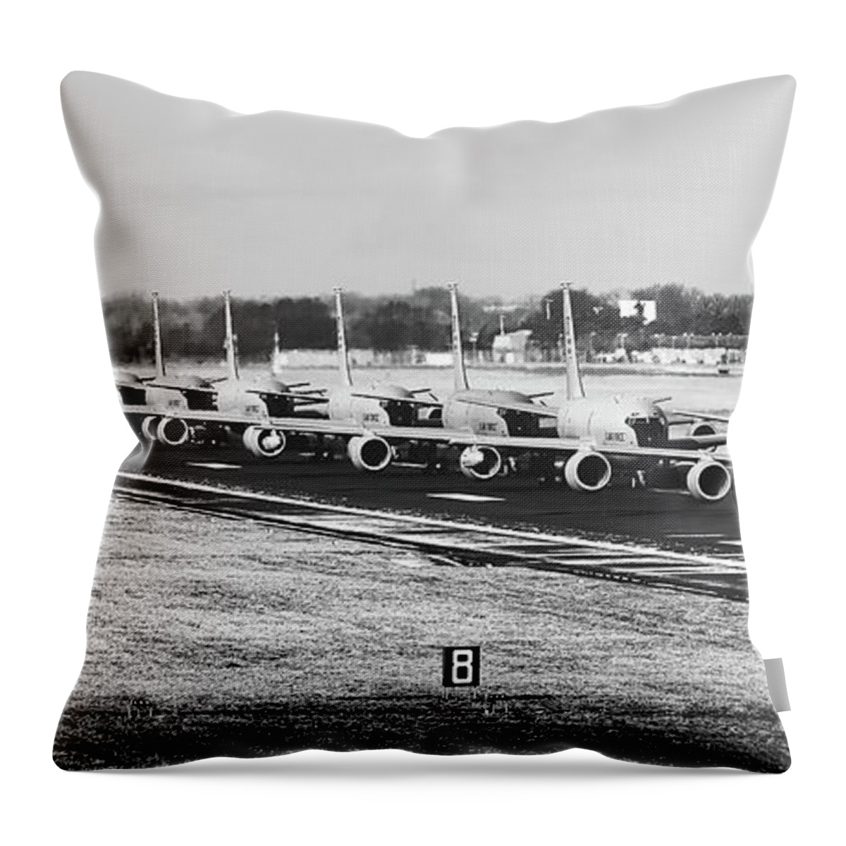 Usaf Throw Pillow featuring the photograph Tankers In Line #1 by Mountain Dreams
