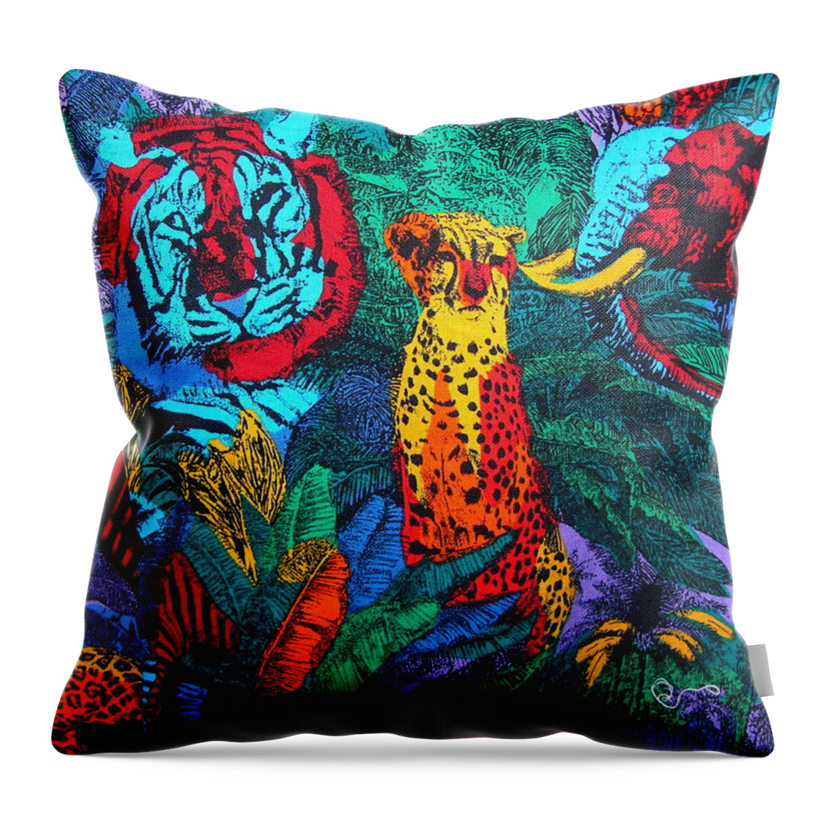 Hawaiian Throw Pillow featuring the digital art Texture #21 #1 by Scott S Baker
