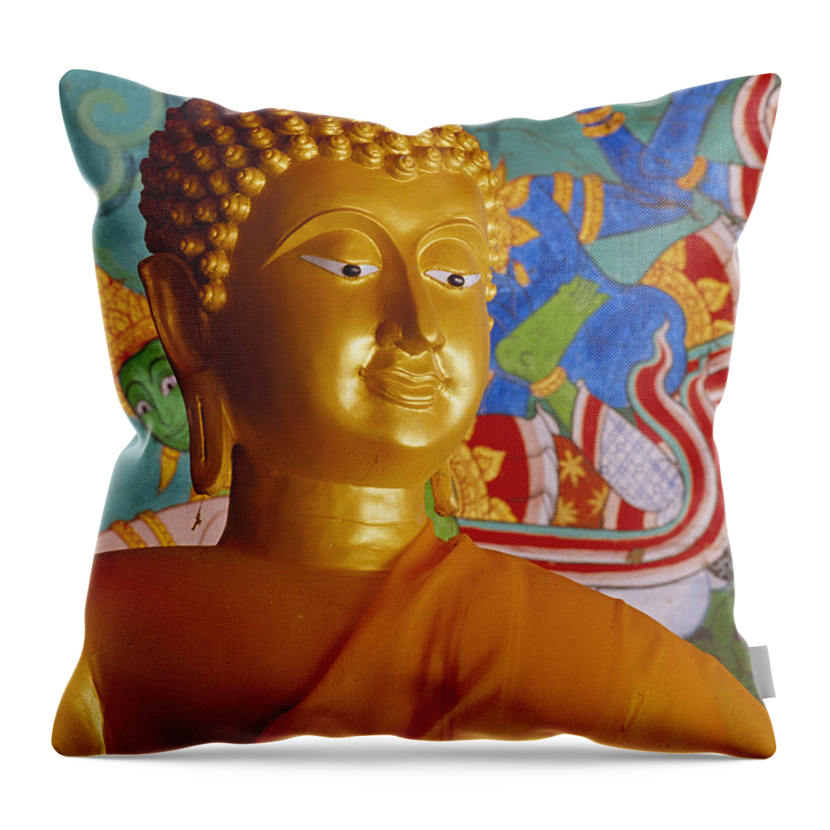 Asian Art Throw Pillow featuring the photograph Thailand, Lop Buri #1 by Bill Brennan - Printscapes