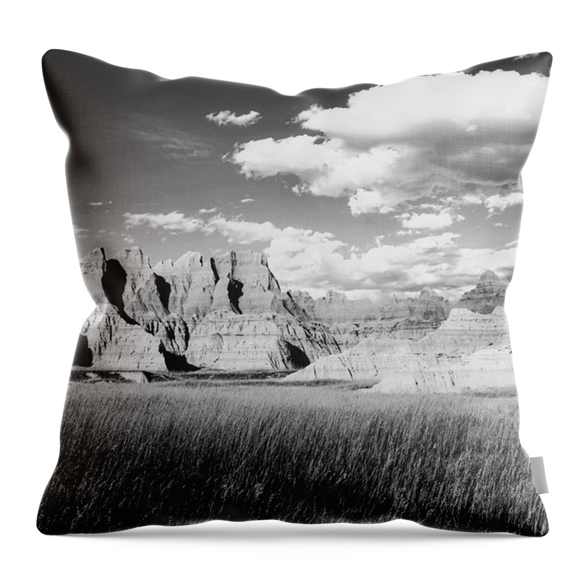 Badlands Throw Pillow featuring the photograph The Badlands #1 by Mountain Dreams