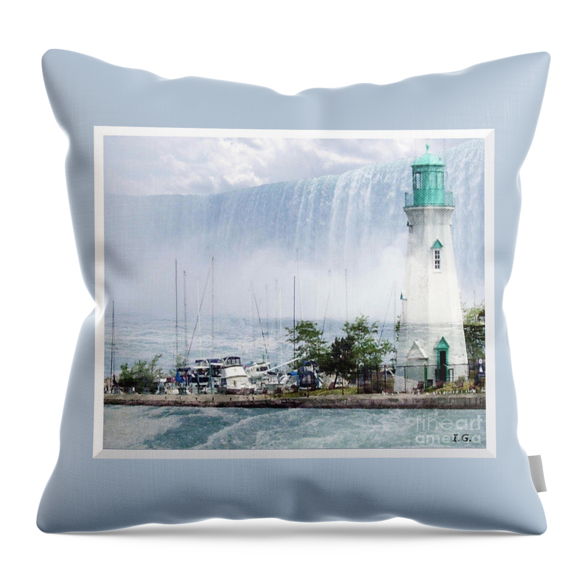 Photograph Throw Pillow featuring the digital art The Best of Niagara #2 by Iris Gelbart