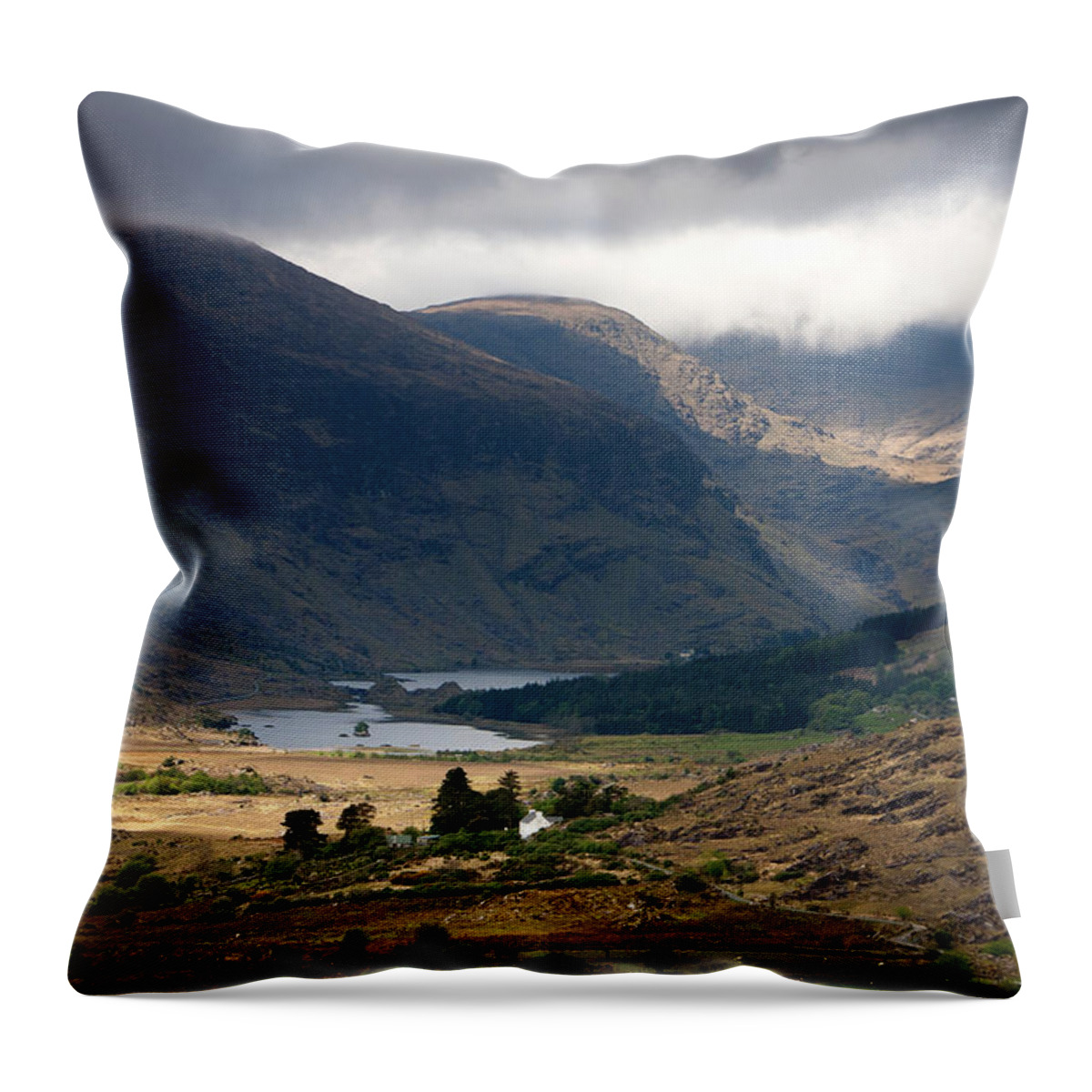 Black Valley Throw Pillow featuring the photograph The Black Valley #2 by Mark Callanan