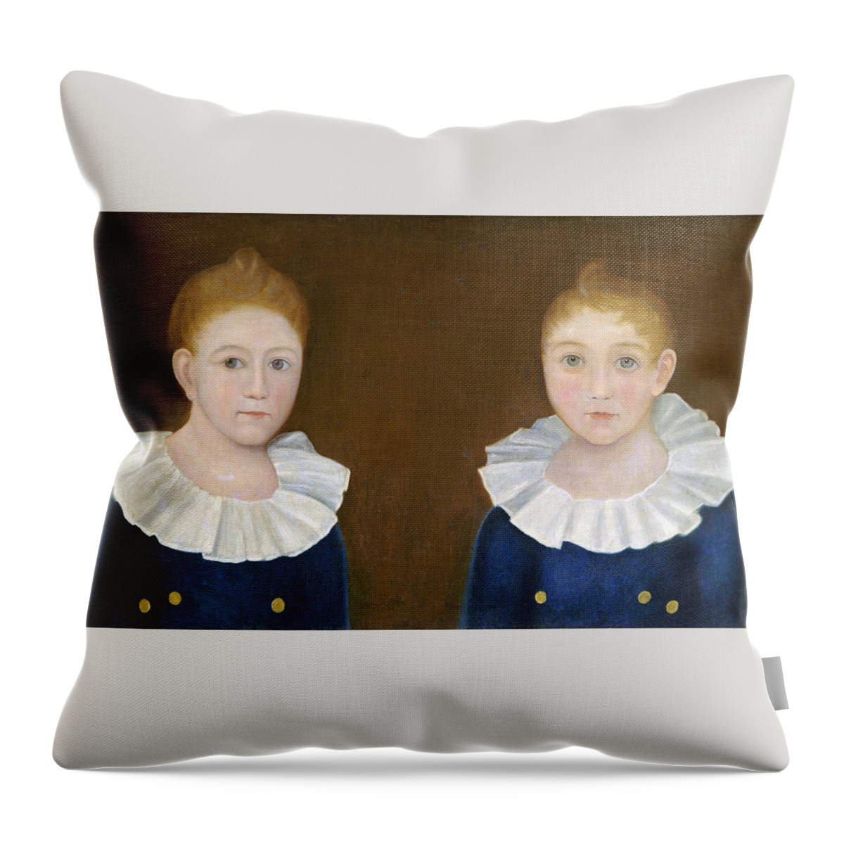 Art Throw Pillow featuring the painting The Congdon Brothers #1 by American 19th Century