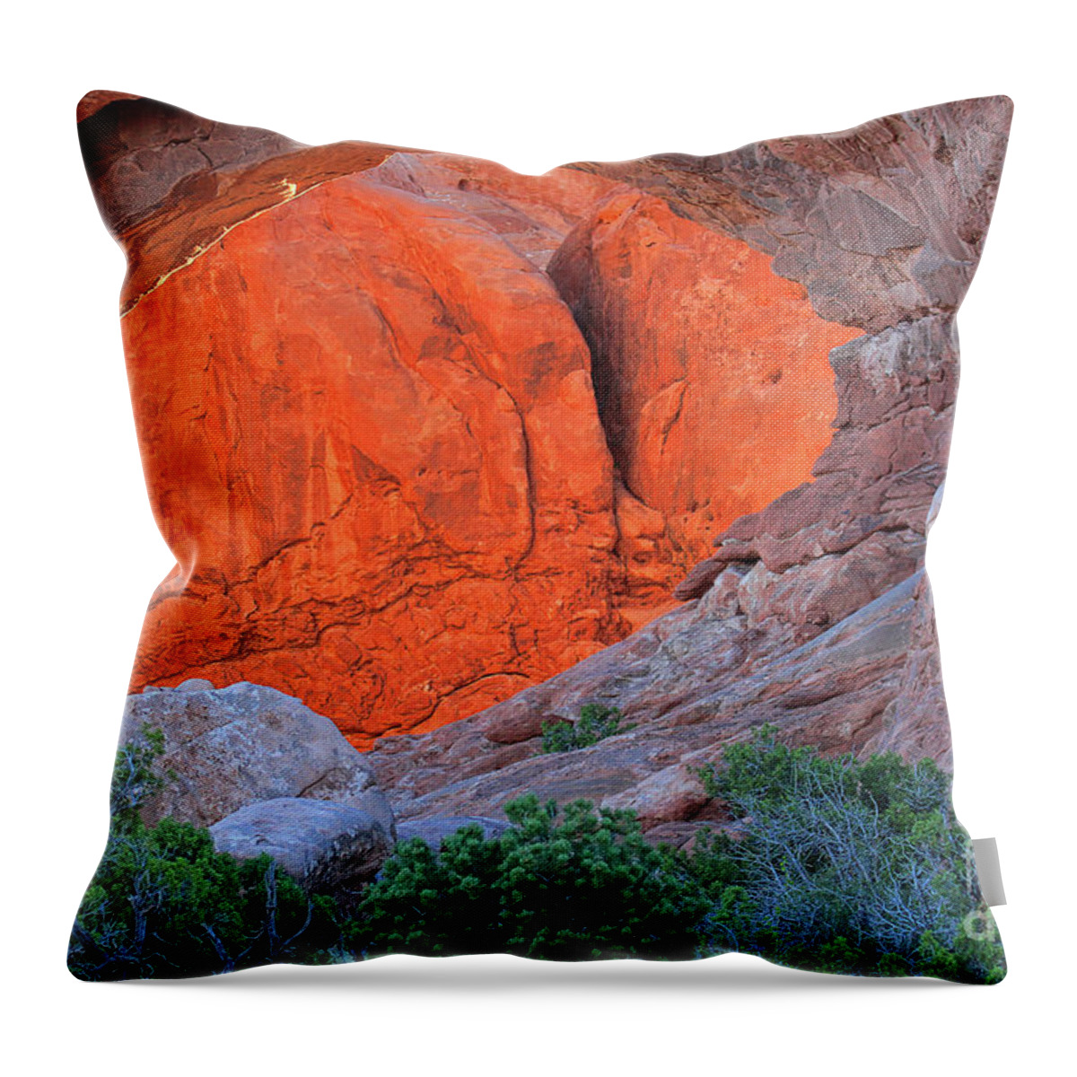 Landscape Throw Pillow featuring the photograph The Melting Pot #1 by Jim Garrison