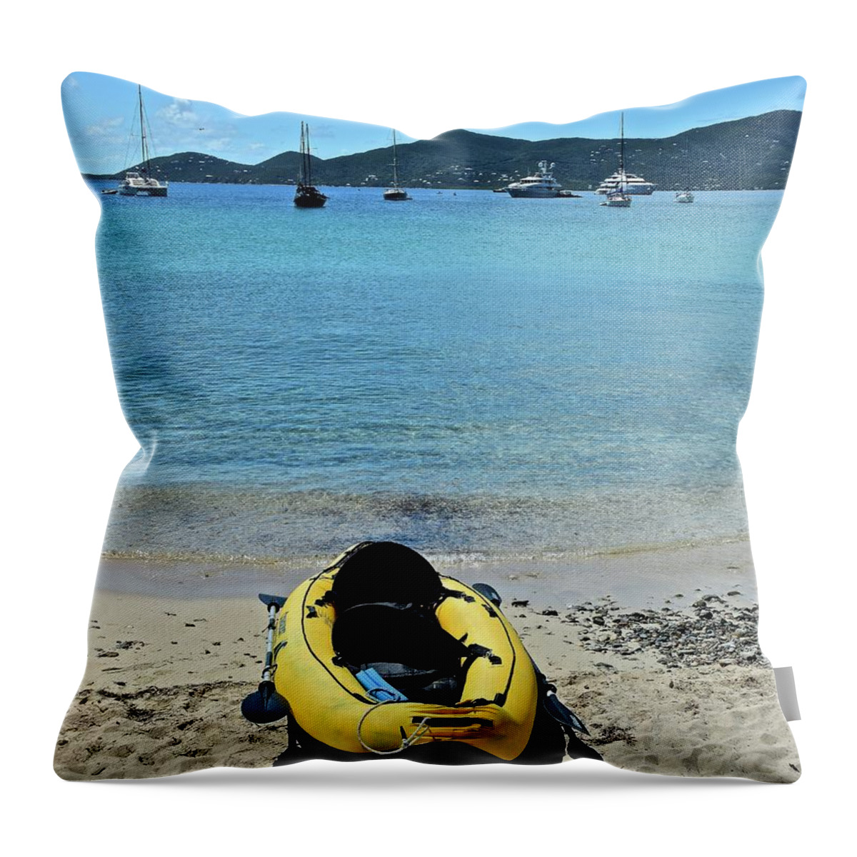 Tropical Throw Pillow featuring the photograph The Resting Spot #1 by Frozen in Time Fine Art Photography