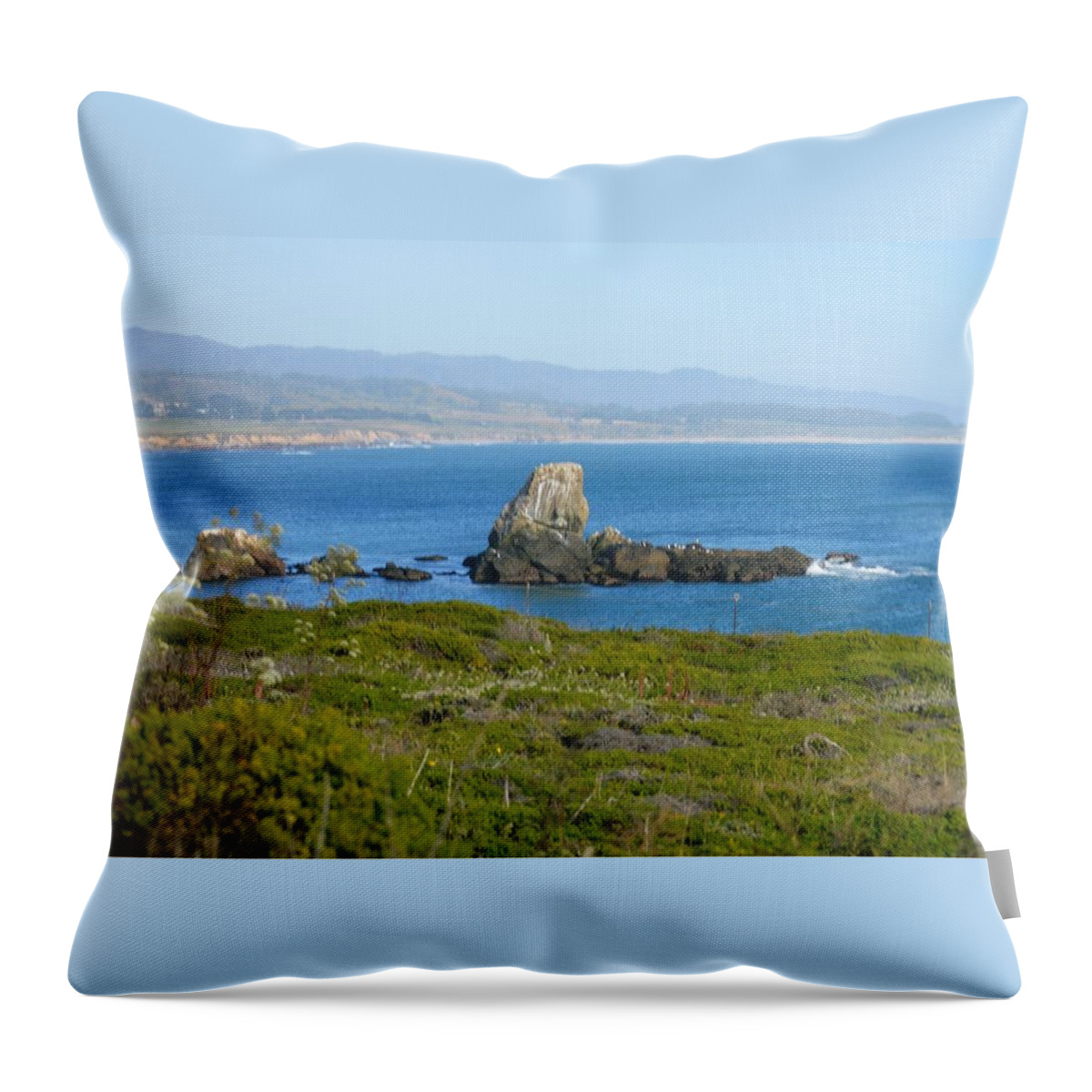 Landscape Throw Pillow featuring the photograph The Rock #1 by Marian Jenkins