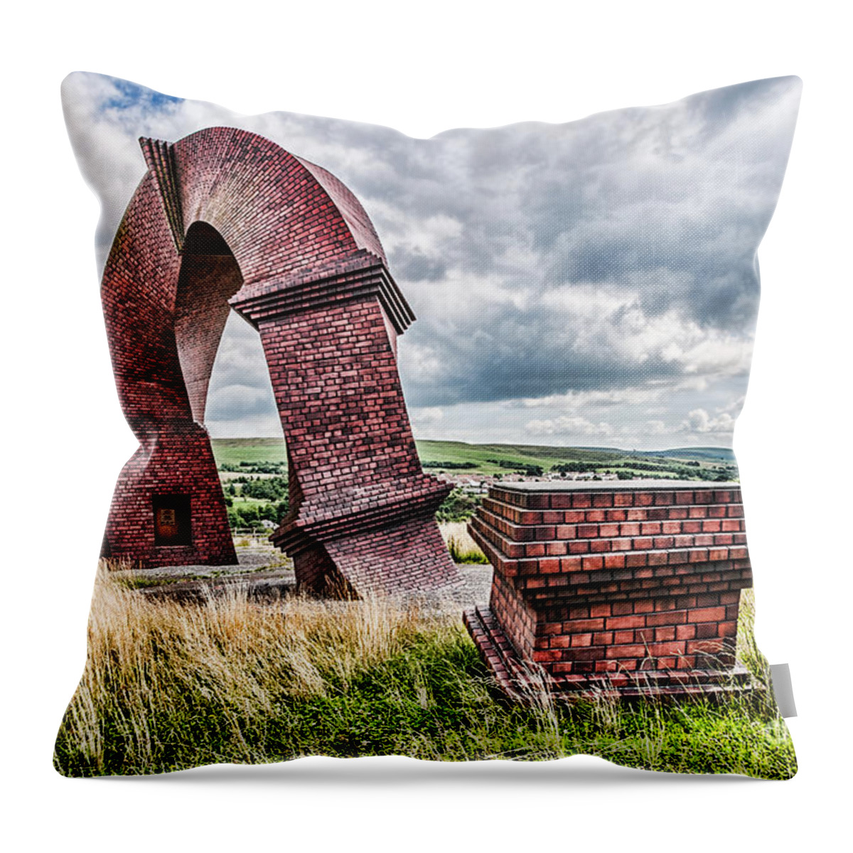 The Twisted Chimney Throw Pillow featuring the photograph The Twisted Chimney #2 by Steve Purnell