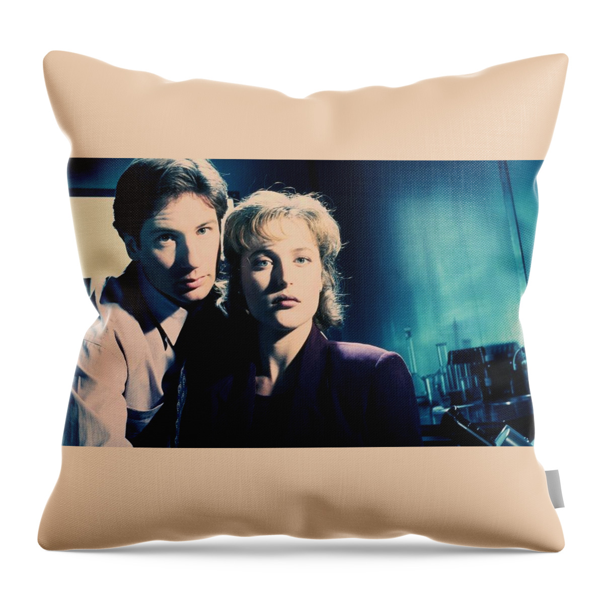The X-files Throw Pillow featuring the digital art The X-Files #1 by Maye Loeser