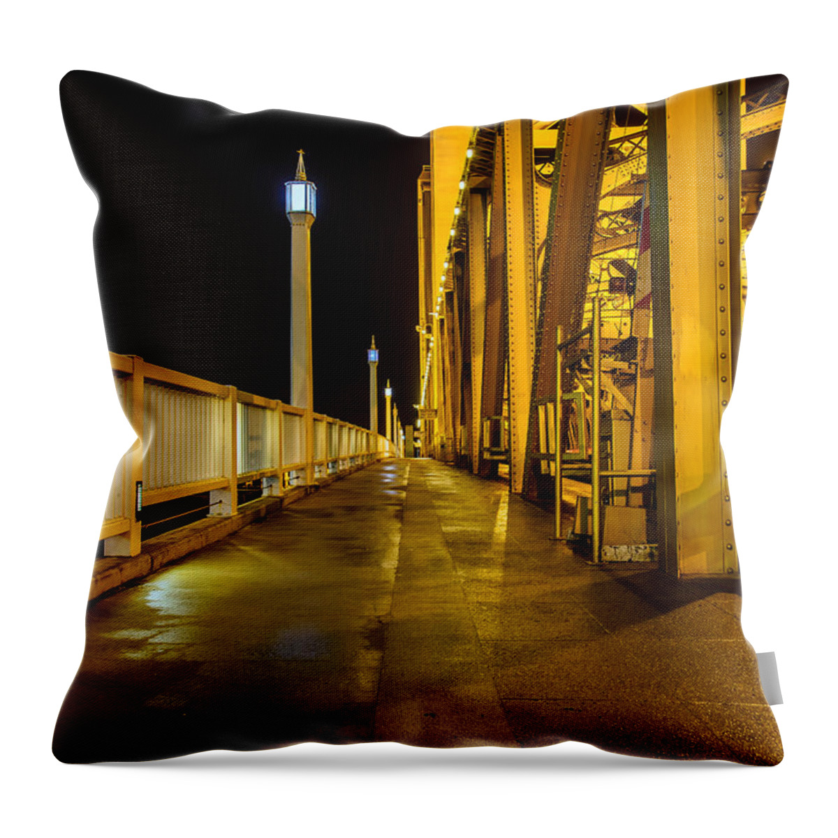 Tower Bridge Throw Pillow featuring the photograph Tower Bridge #1 by Mike Ronnebeck
