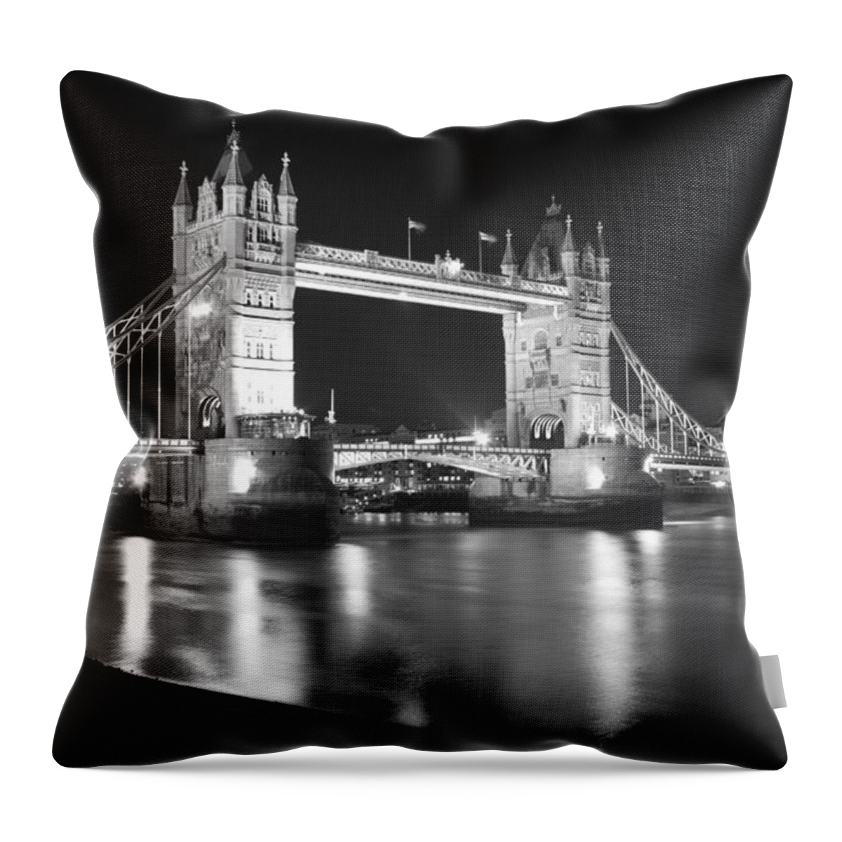 Tower Bridge Throw Pillow featuring the photograph Tower Bridge on the Thames London #1 by David French