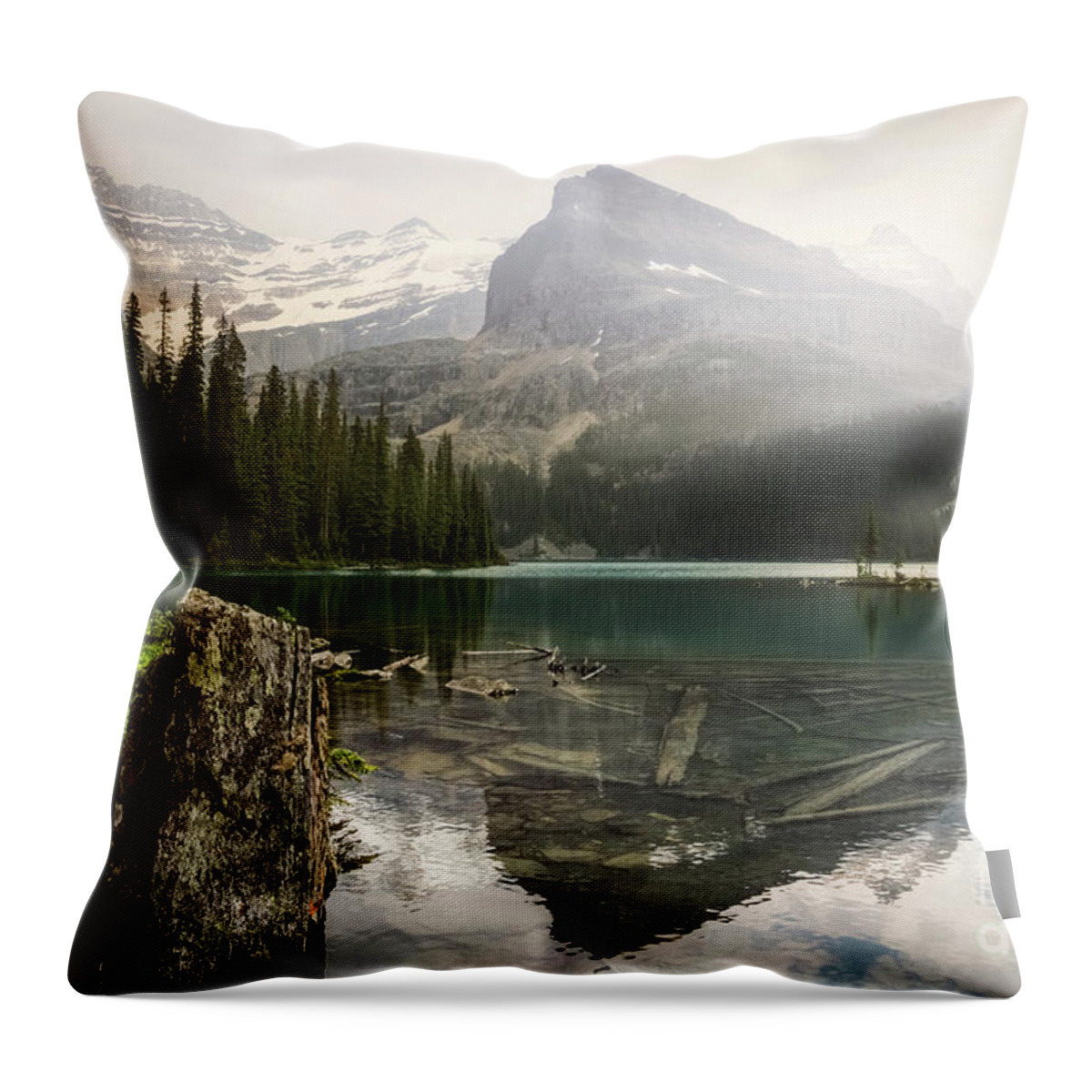 British Columbia Throw Pillow featuring the photograph Tranquil Beauty #1 by Carrie Cole