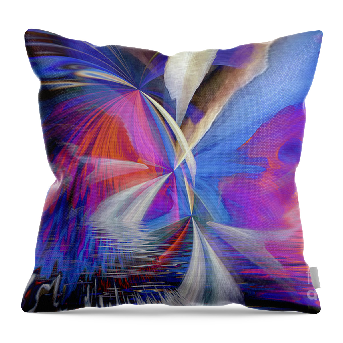 Transition Into New Life And New Beginnings Throw Pillow featuring the digital art Transition 2016 by Margie Chapman