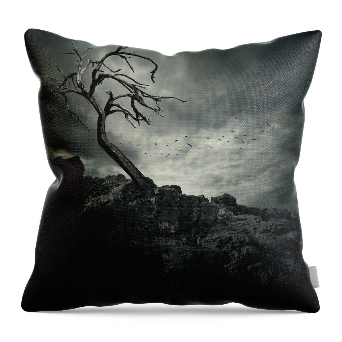 Bird Throw Pillow featuring the digital art Tree #1 by Zoltan Toth