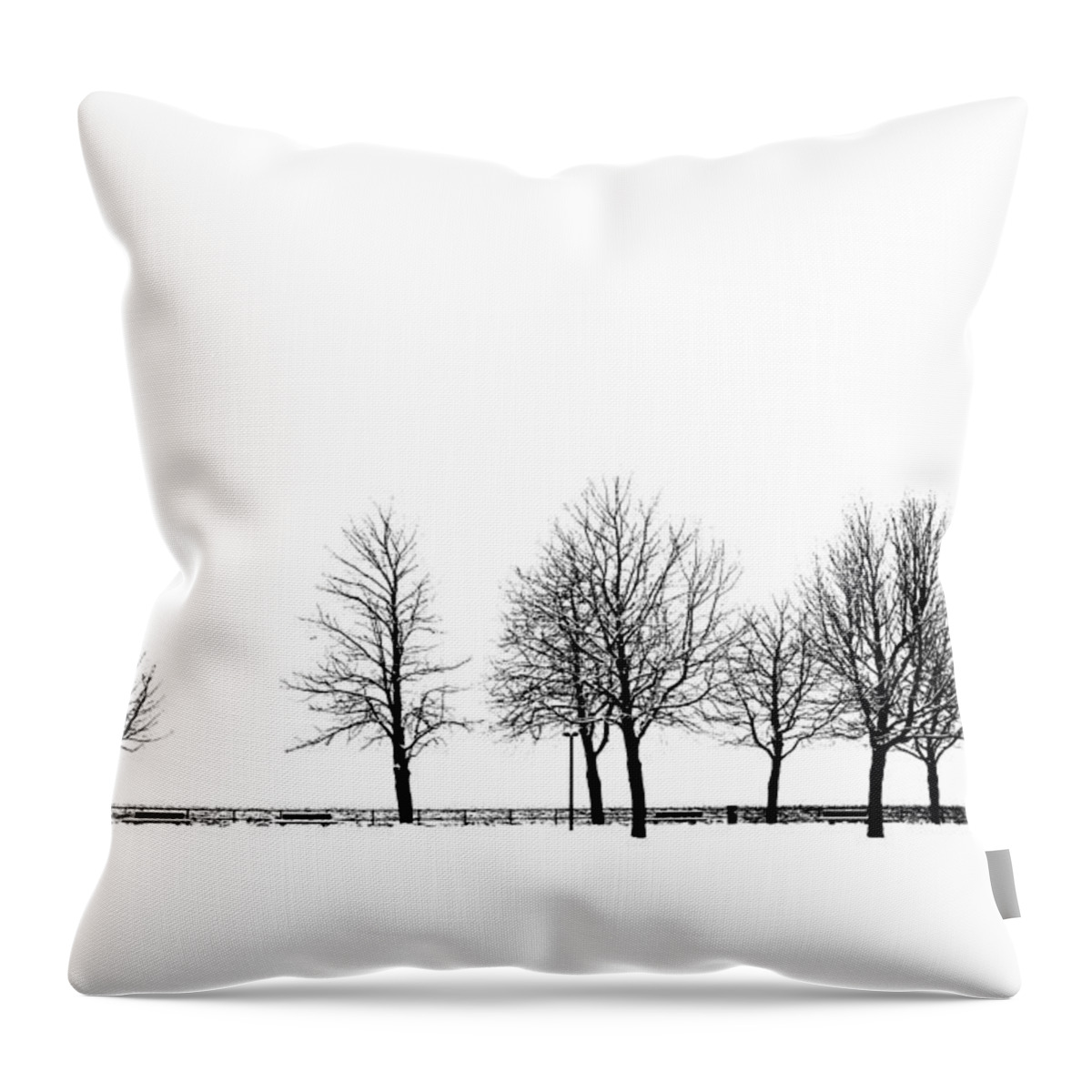 Tree Throw Pillow featuring the photograph Trees #1 by Chevy Fleet