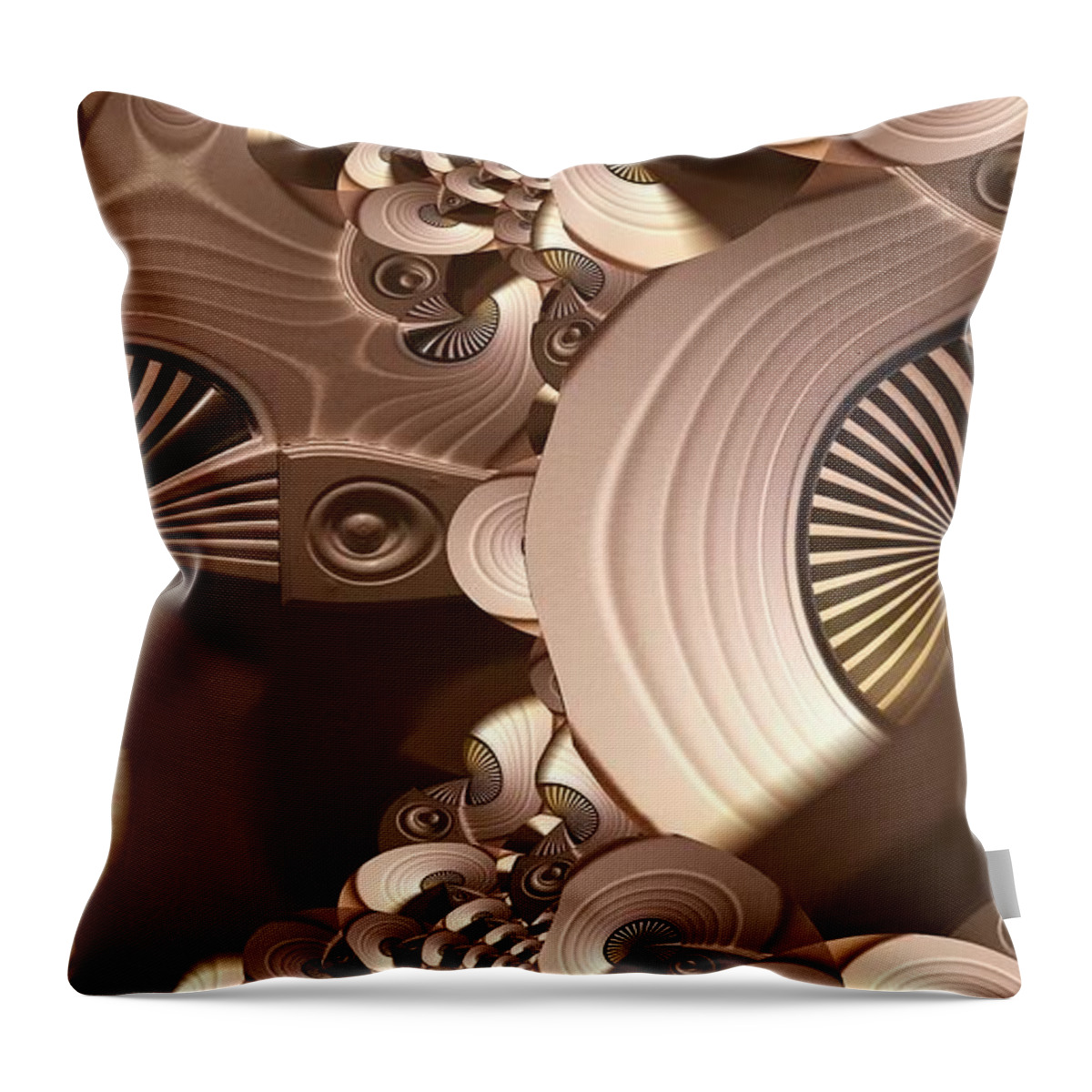 Collage Throw Pillow featuring the digital art Trimmed #1 by Ronald Bissett