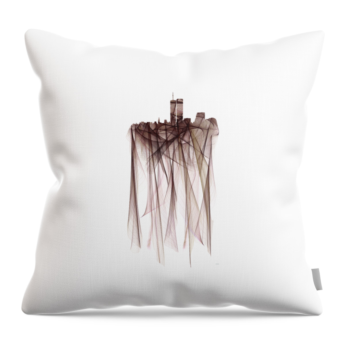 Twin Towers Throw Pillow featuring the digital art Twin Towers #2 by Marlene Watson