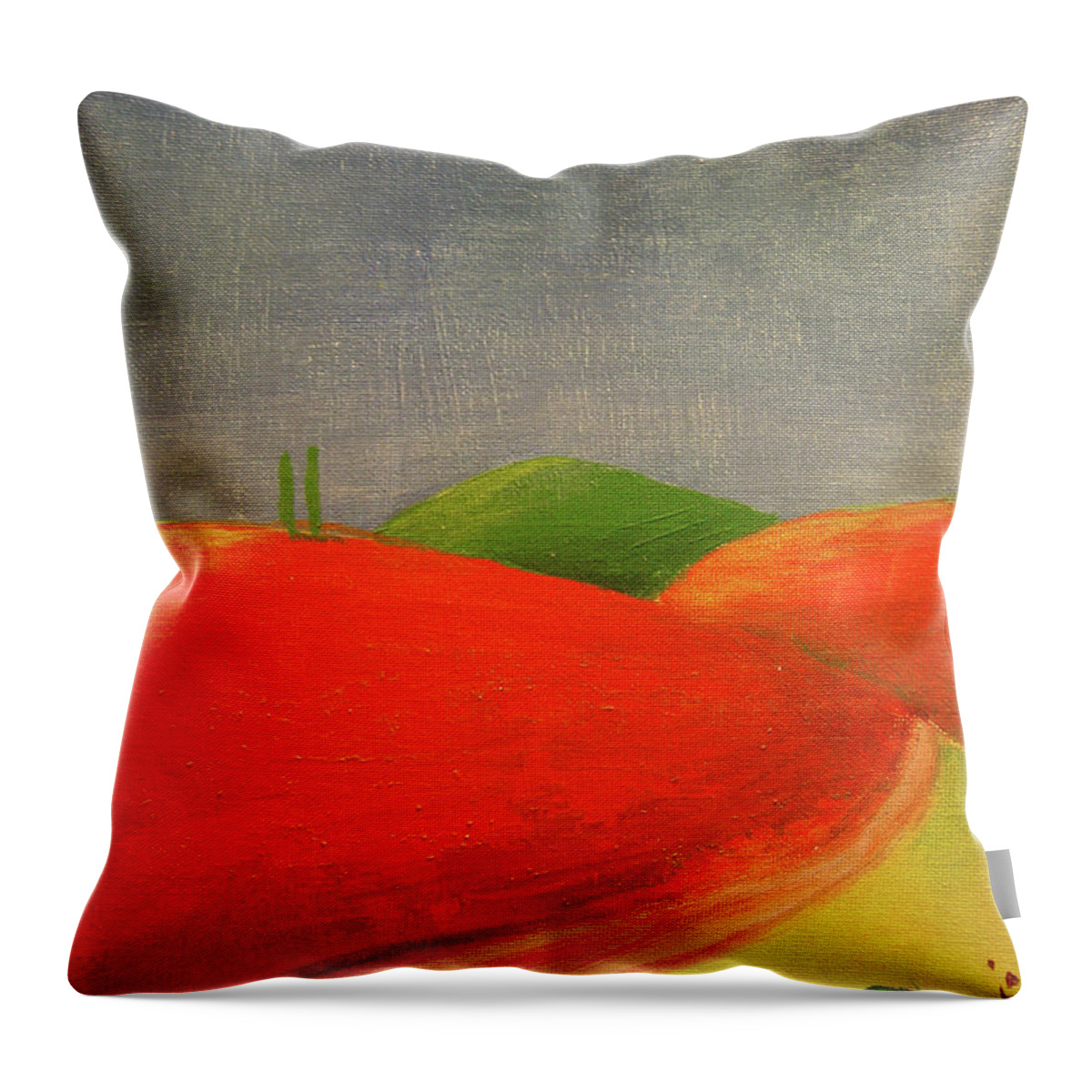  Throw Pillow featuring the painting Two Standing #1 by Lilibeth Andre