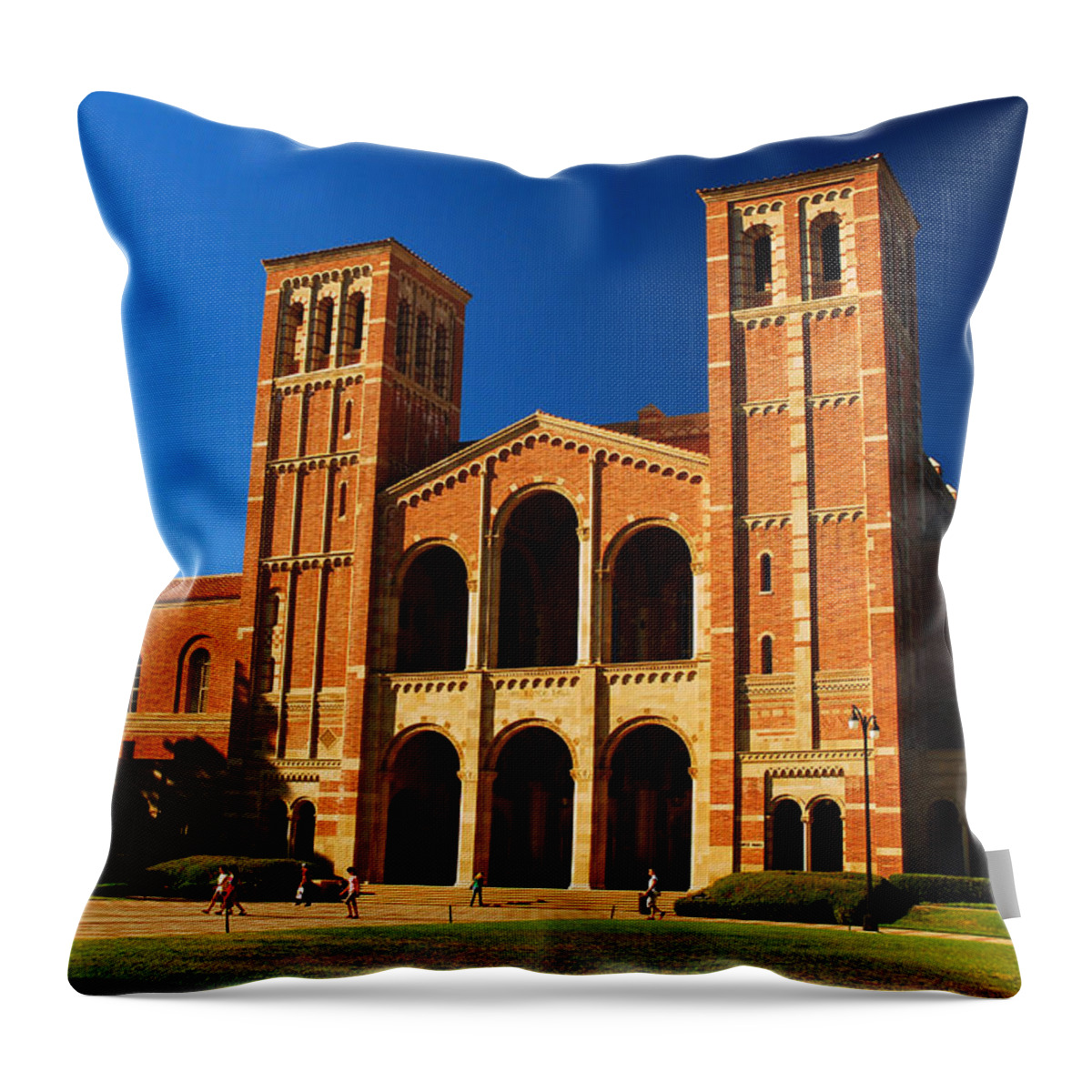 Royce Hall Throw Pillow featuring the photograph Ucla #1 by James Kirkikis