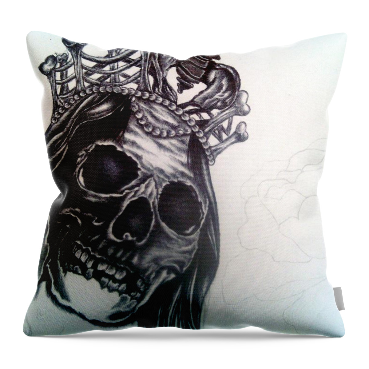 Prison Art Throw Pillow featuring the drawing Untitled #1 by Porky 
