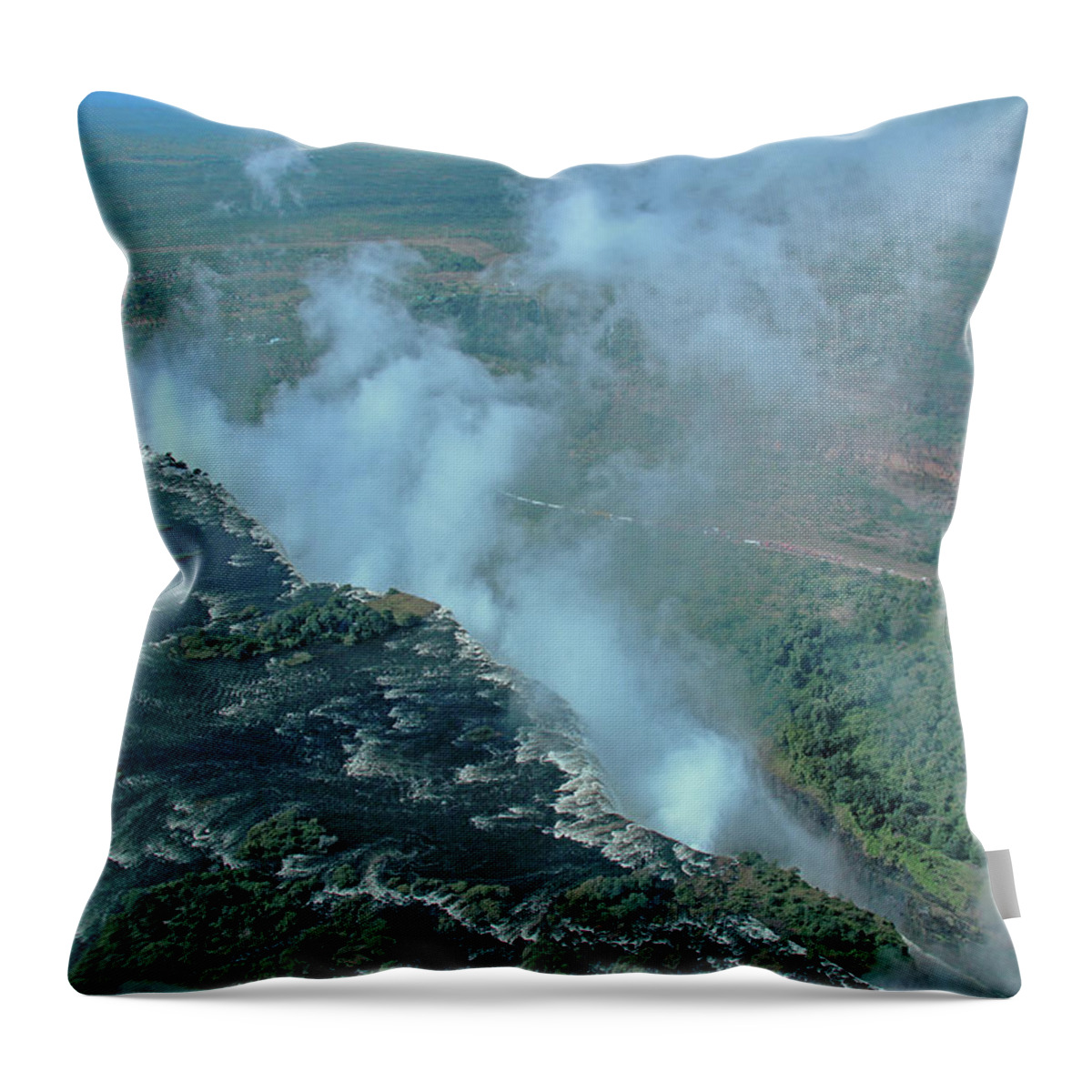 Victoria Falls Throw Pillow featuring the photograph Victoria Falls by Richard Krebs