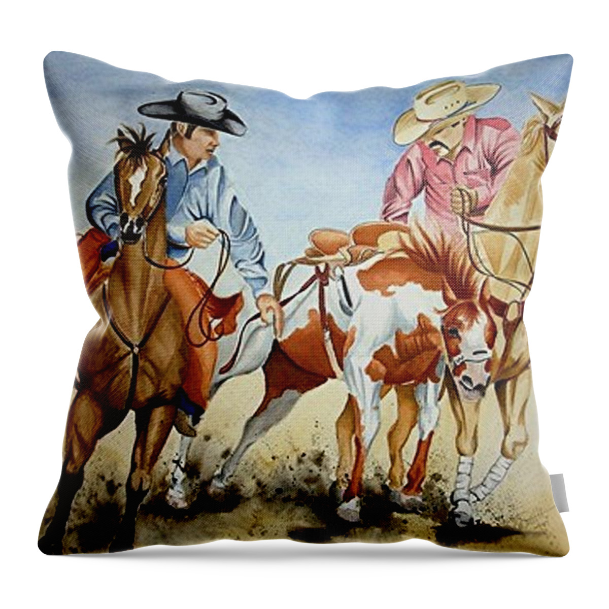 Art Throw Pillow featuring the painting Victory Dance #1 by Jimmy Smith