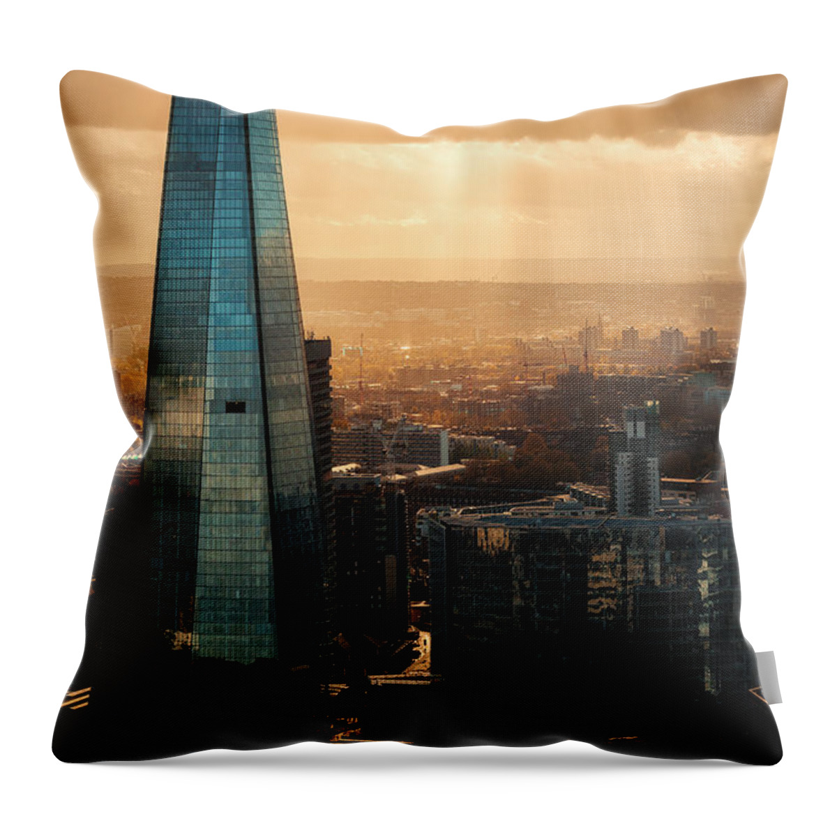  London Throw Pillow featuring the photograph View of the Shard #1 by Ian Hufton