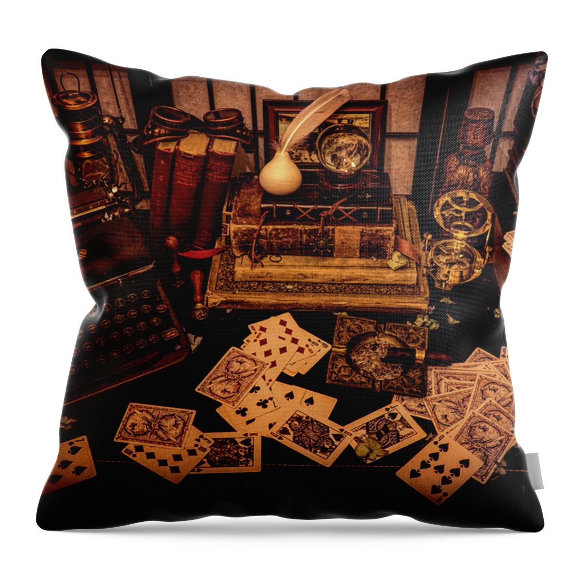 Vintage Still Life Throw Pillow featuring the photograph Vintage composition #1 by Lilia S