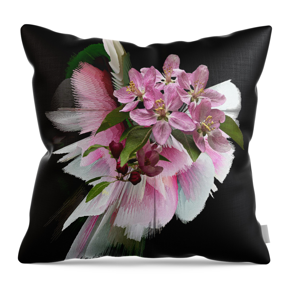 Apple Blossoms Throw Pillow featuring the photograph Waiting for Spring #1 by Judy Johnson