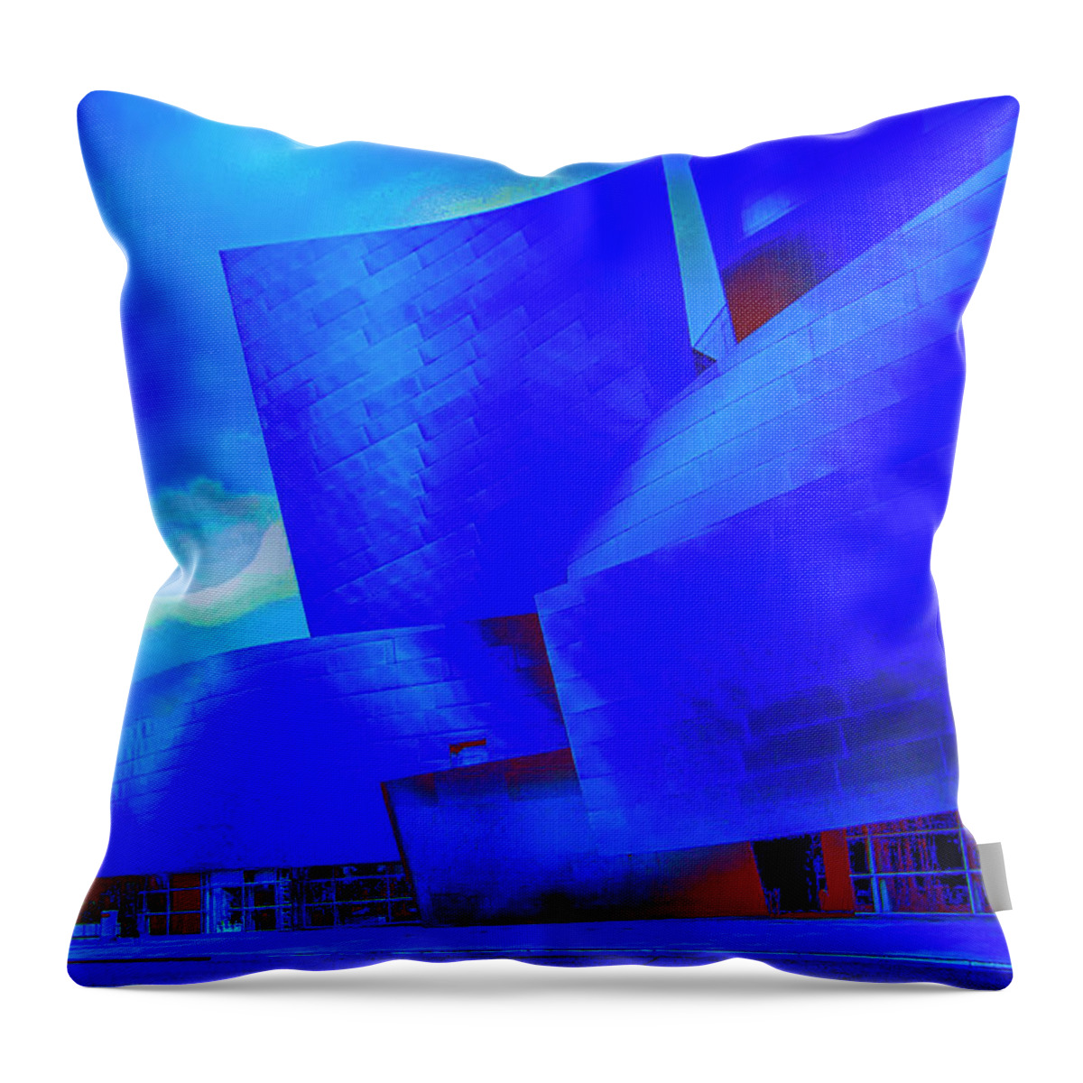 Concert Hall Throw Pillow featuring the photograph Walt Disney Concert Hall #1 by Joseph Hollingsworth